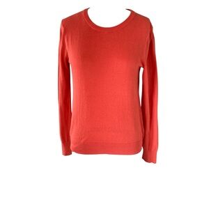 GAP for Good Orange Crew Neck Lightweight Layering Sweater, Sz S